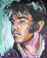 Elvis- Acryl auf Leinwand 80 x 100 cm