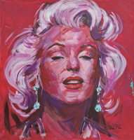 Marilyn Monroe monochrom - Acryl auf Lerinwand 80 x 80 cm